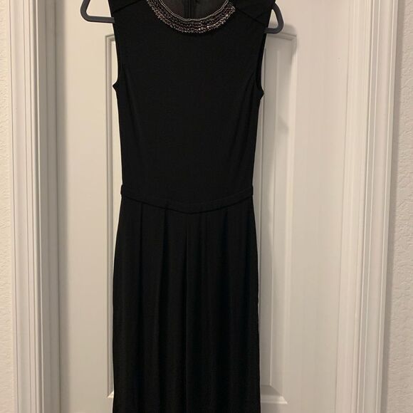 Tory Burch Eva Embellished A-Line Dress Black Size XS - Picture 2 of 5